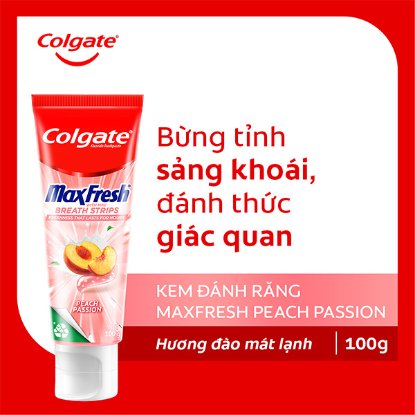 Kem đánh răng Colgate MaxFresh hương đào 100g