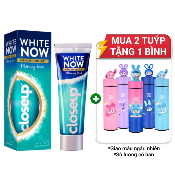 Kem đánh răng Closeup White Now Morning Kiss 100g
