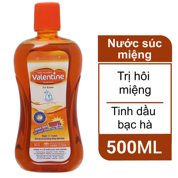 Nước súc miệng Thái Dương Valentine 500ml
