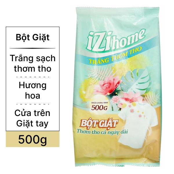 Bột giặt IZI HOME trắng thơm tho 500g