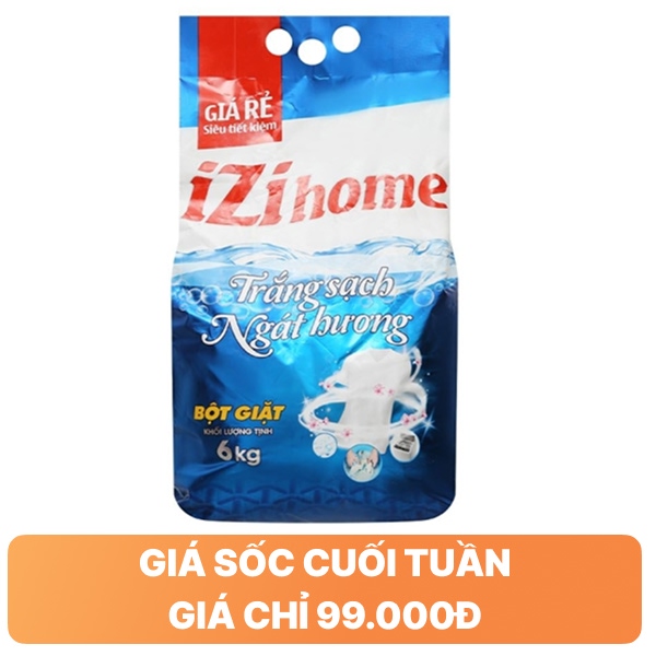 Bột giặt IZI HOME trắng ngát hương 6kg