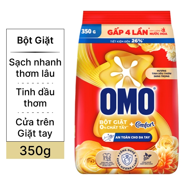 Bột giặt OMO Comfort tinh dầu thơm 350g