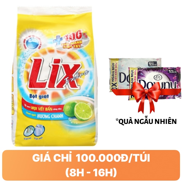 Bột giặt Lix Extra hương chanh 5.5kg