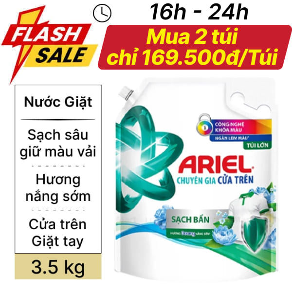 Nước giặt Ariel hương nắng sớm 3.5kg