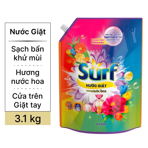 Nước giặt Surf hương nước hoa túi 3.1kg