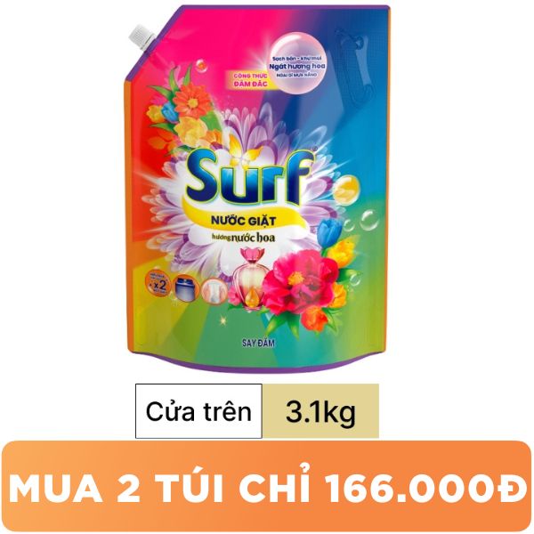 Nước giặt Surf hương nước hoa túi 3.1kg