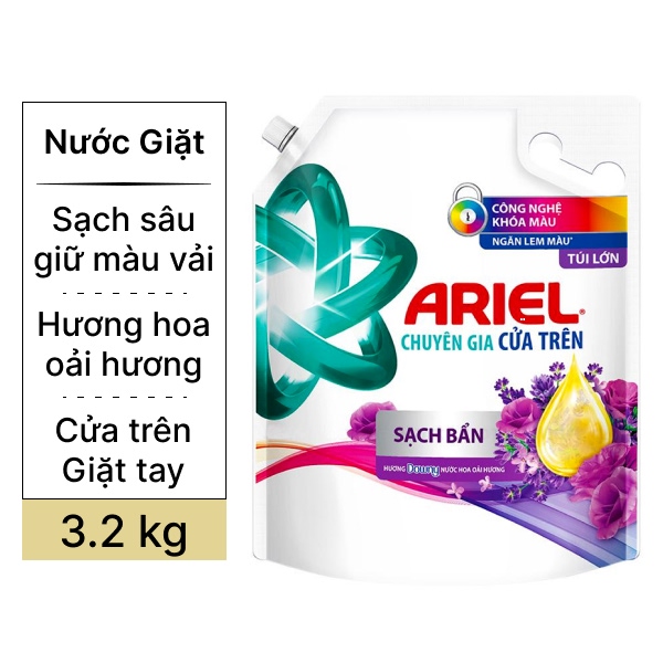 Nước giặt Ariel hoa oải hương 3.2kg