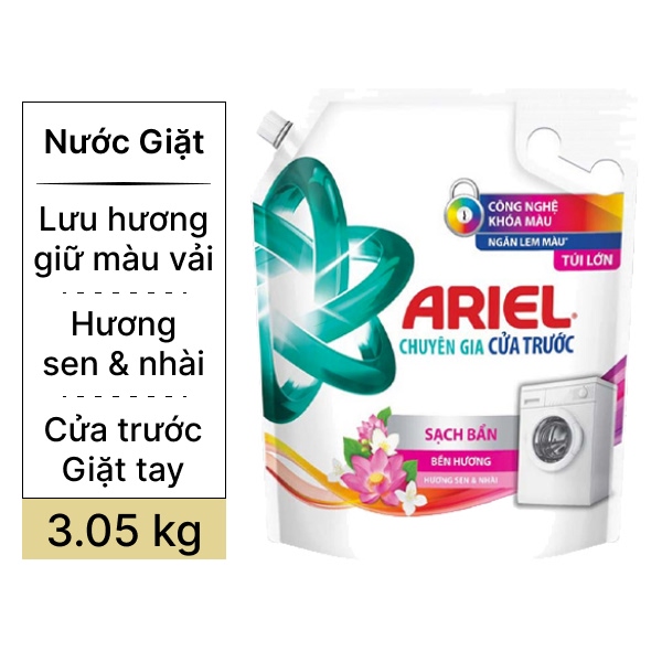 Nước giặt Ariel hương sen nhài 3.05kg