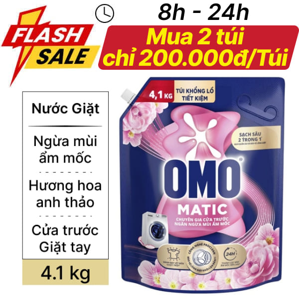 Nước giặt OMO ngăn mùi ẩm mốc 4.1kg