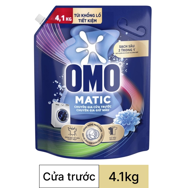Nước giặt OMO Matic cửa trước bền màu 4.1kg