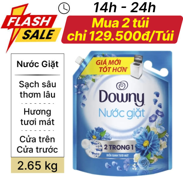 Nước giặt Downy biển xanh tươi mát 2.65kg