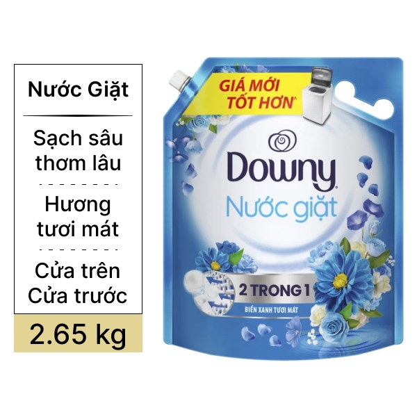 Nước giặt Downy biển xanh tươi mát 2.65kg