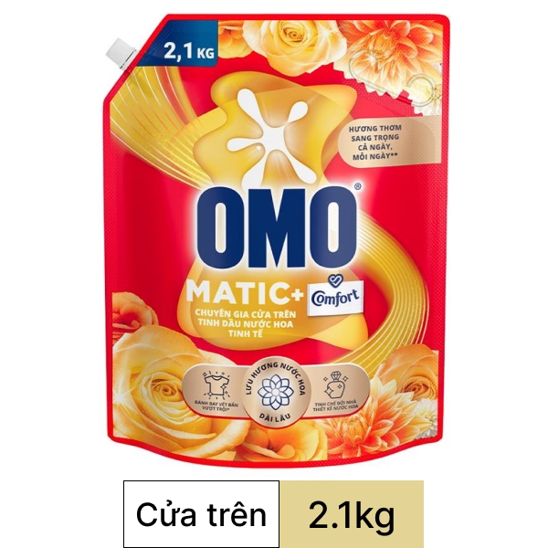 Nước giặt OMO Matic tinh dầu thơm 2.1kg