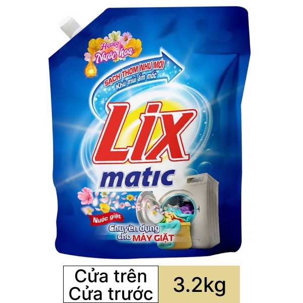 Nước giặt Lix Matic nước hoa 3.2kg