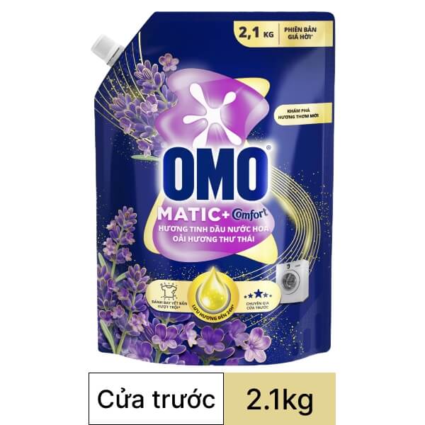 Nước giặt OMO Matic hoa oải hương 2.1kg