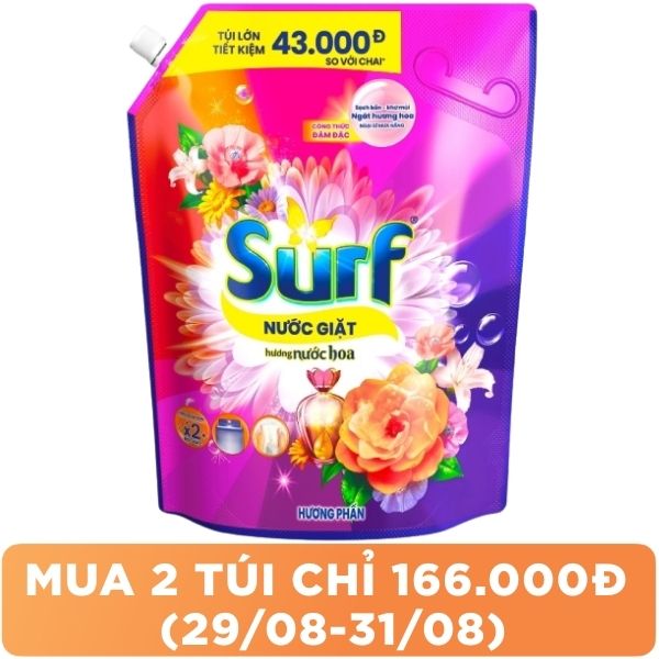 Nước giặt Surf nước hoa hương phấn 3.1kg