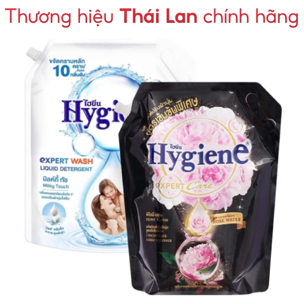 Nước giặt Milky Touch 1.8 lít & Nước xả vải Hygiene đen 2 lít