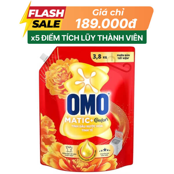 Nước giặt OMO Comfort hương tinh tế 3.8kg