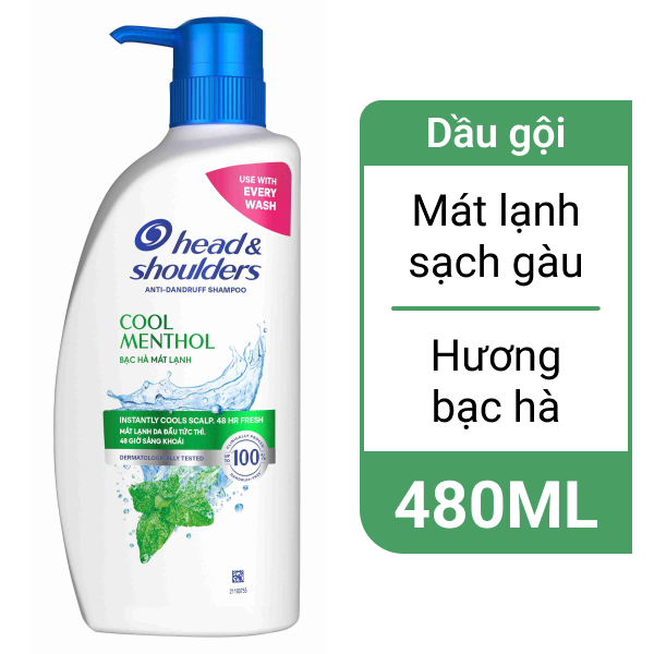 Dầu gội Head & Shoulders bạc hà 480ml