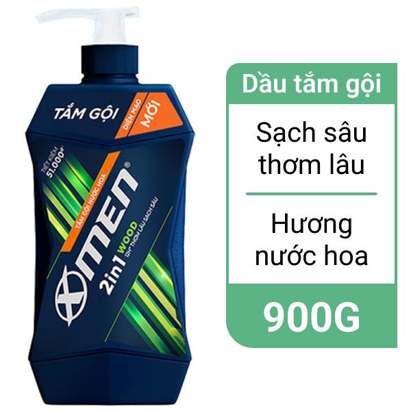 Tắm gội 2 in 1 X-men Wood Sport thơm lâu 900g