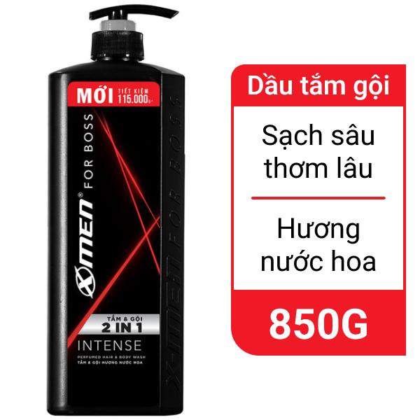 Tắm gội 2 in 1 X-men Boss Intense hương nước hoa 850g