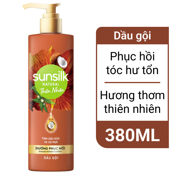 Dầu gội Sunsilk Natural dưỡng phục hồi 380ml