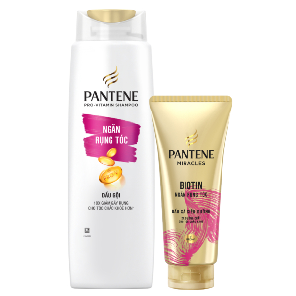 Dầu gội 300ml và dầu xả 150ml Pantene ngăn rụng tóc