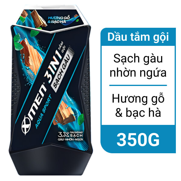 Tắm gội 3in1 X-Men Aqua Sport sạch gàu 350g