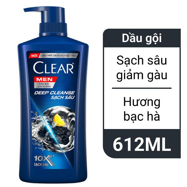 Dầu gội sạch gàu Clear Men sạch sâu 612ml