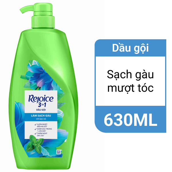 Dầu gội Rejoice 3 in 1 sạch gàu 630ml