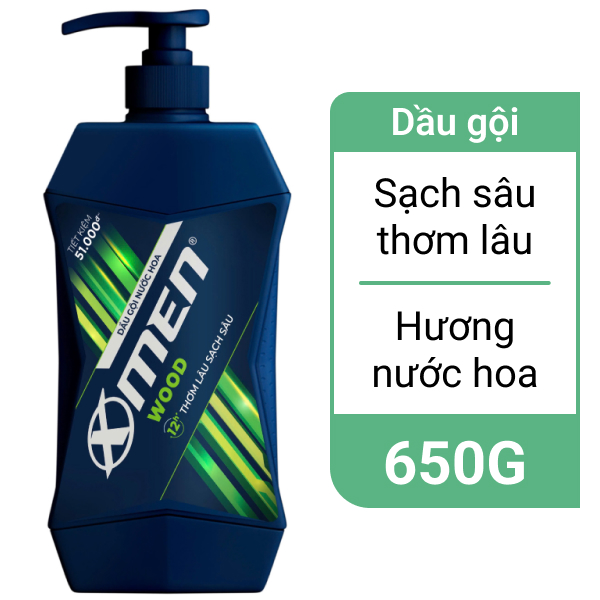Dầu gội X-Men Wood Sport thơm lâu 650g