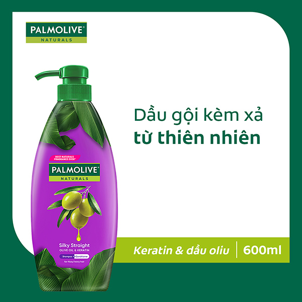 Dầu gội xả Palmolive suôn mượt óng ả 600ml