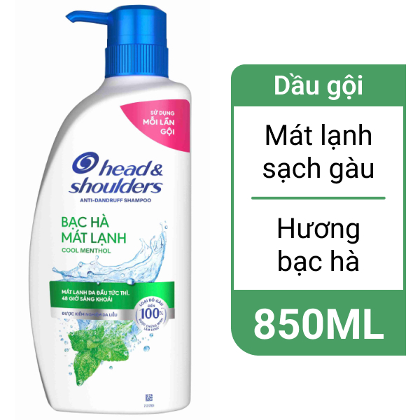 Dầu gội Head & Shoulders bạc hà 850ml