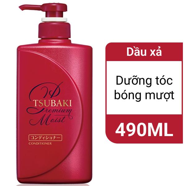 Dầu xả Tsubaki dưỡng tóc bóng mượt 490ml