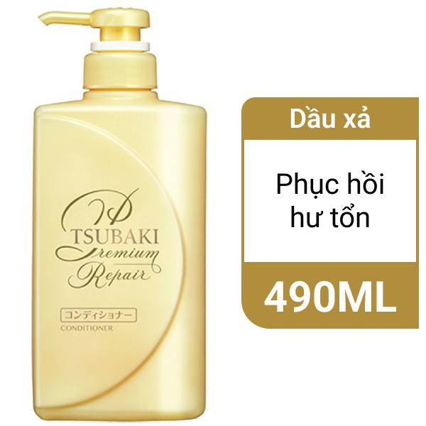 Dầu xả Tsubaki phục hồi hư tổn không silicon 490ml