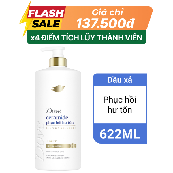Kem xả Dove phục hồi hư tổn 622ml