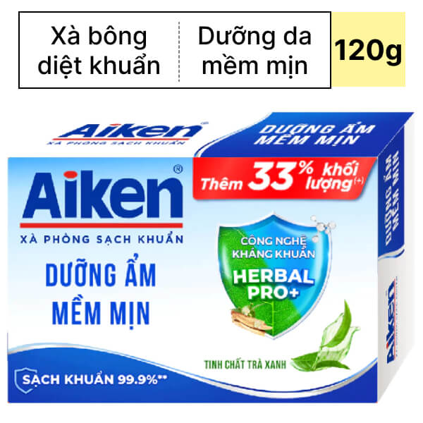 Xà bông sạch khuẩn Aiken dưỡng ẩm 120g