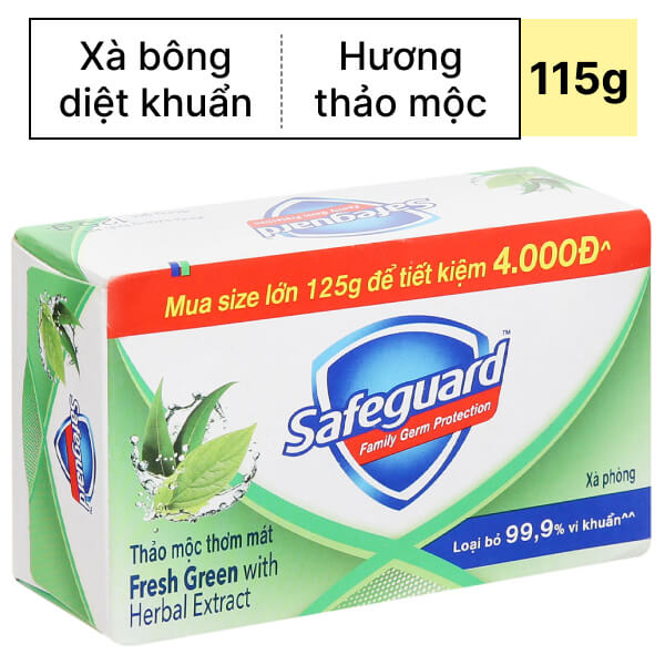 Xà bông Safeguard thảo mộc 115g