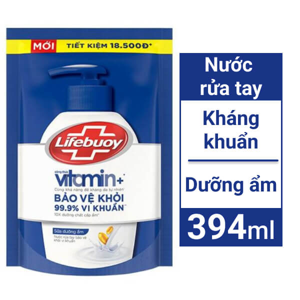 Nước rửa tay Lifebuoy sữa dưỡng ẩm 394ml
