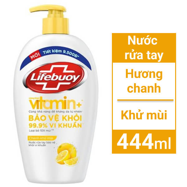 Nước rửa tay Lifebuoy chanh 444ml