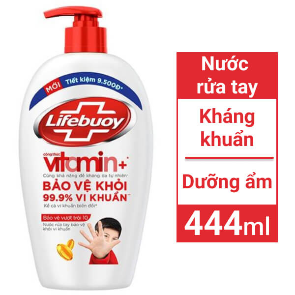 Nước rửa tay Lifebuoy bạc bảo vệ 444ml