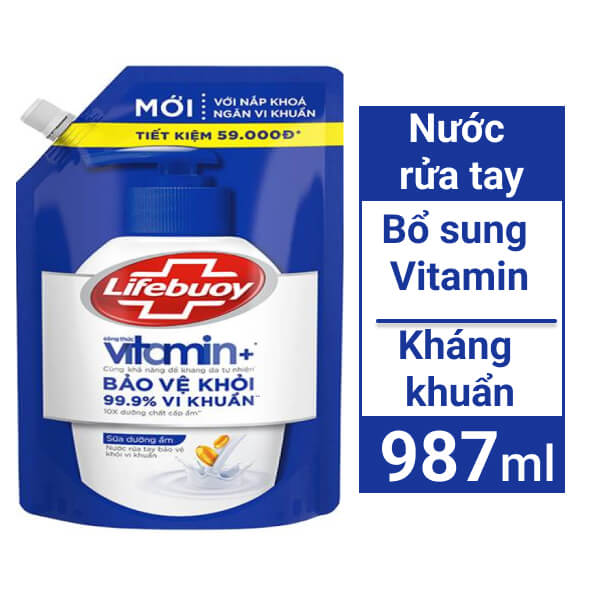 Nước rửa tay Lifebuoy dưỡng ẩm 987ml