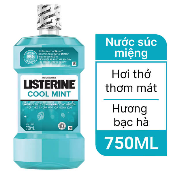 Nước súc miệng Listerine bạc hà 750ml