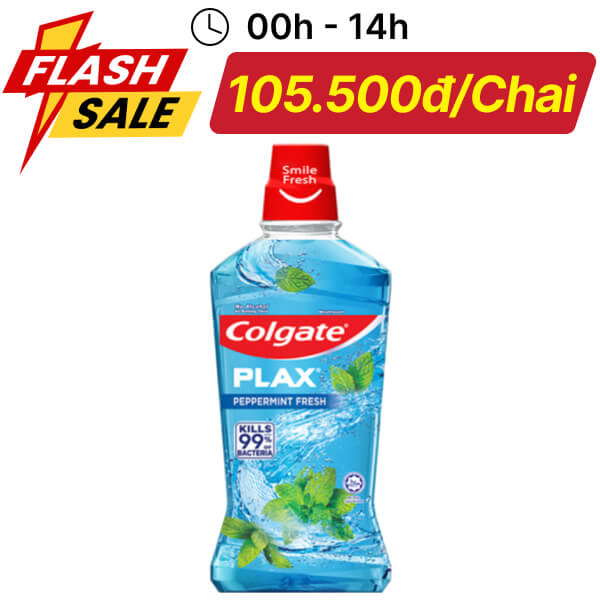 Nước súc miệng Colgate Plax bạc hà 750ml