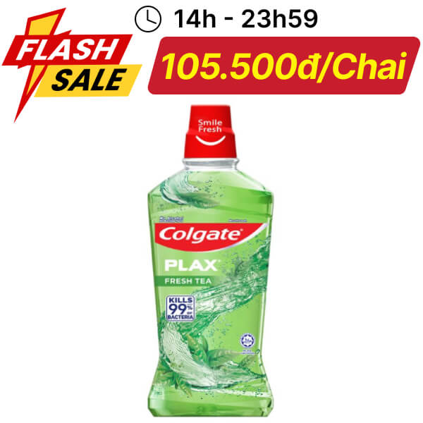 Nước súc miệng Colgate Plax trà xanh 750ml