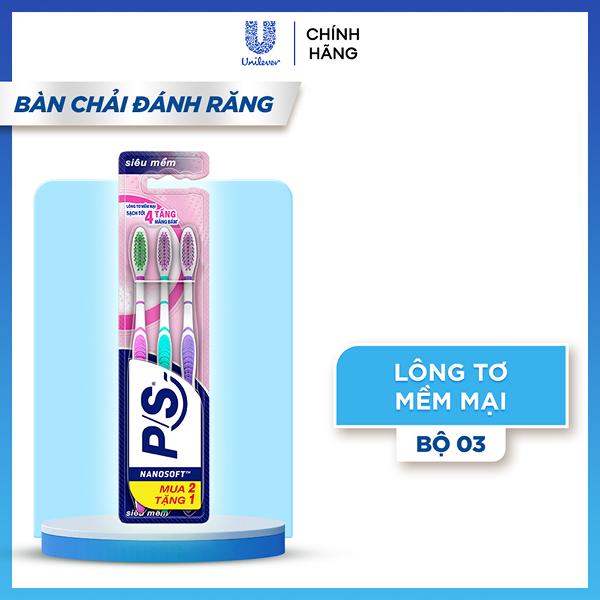 3 bàn chải P/S lông tơ mềm mại