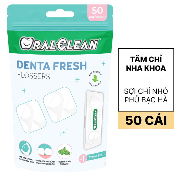 Tăm chỉ kẽ răng Oral-Clean Dentafresh 50 cây
