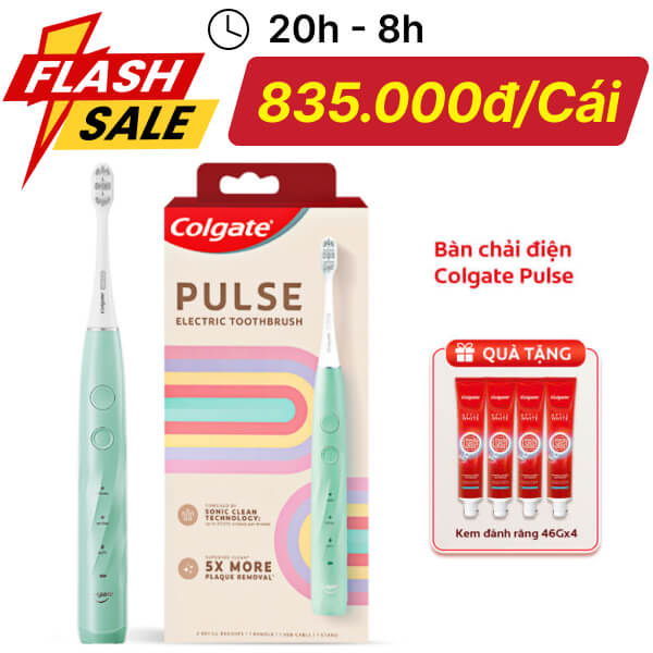 [Bộ quà tặng]Bàn chải điện Colgate công nghệ sóng âm