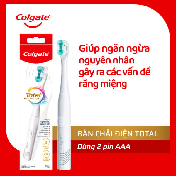 Bàn chải điện dùng pin Colgate Total công nghệ sóng âm