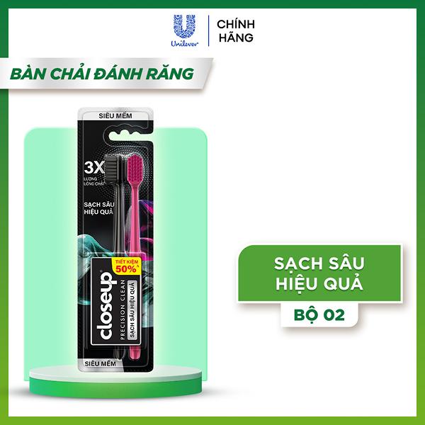 2 bàn chải Closeup Precision Clean siêu mềm